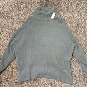 aerie Olive Green Cowl Neck Sweater